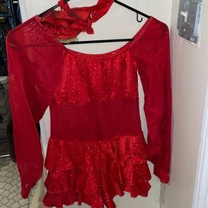 Sparkly red romper costume